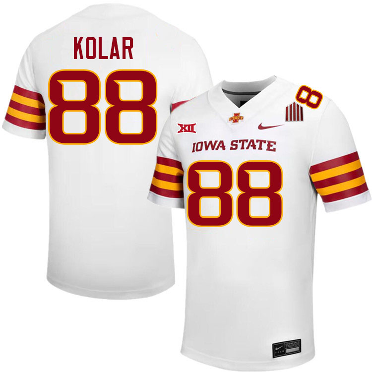 Charlie Kolar Jersey,Iowa State Cyclones #88 Charlie Kolar College Jersey Youth-White